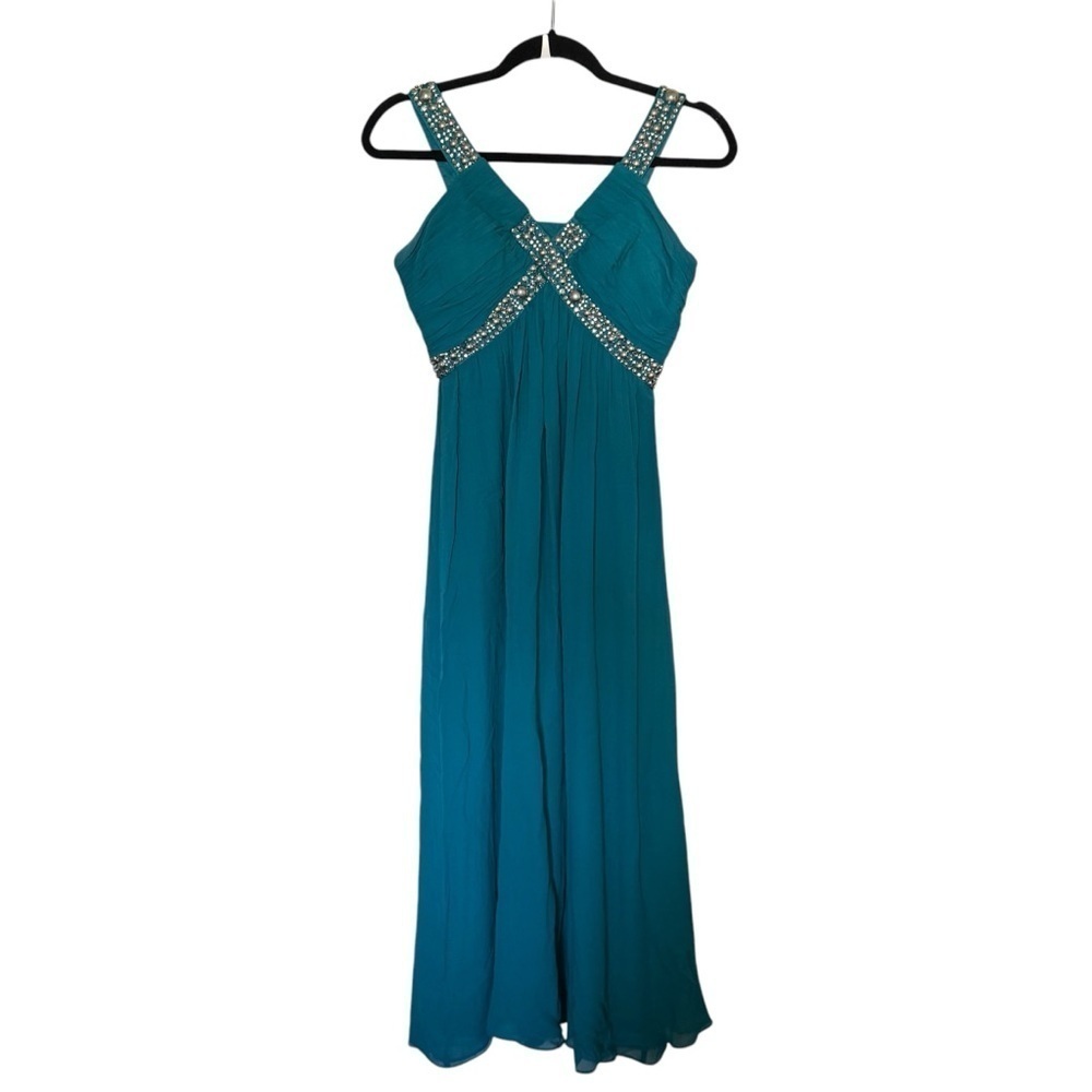 Nina Austin Studded Shirred Dress